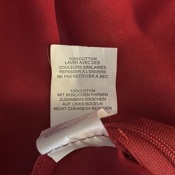 Pretty Little Things Red Satin Cowl Neck spaghetti‎ strap mini 100% cotton Dress - Picture 9 of 9